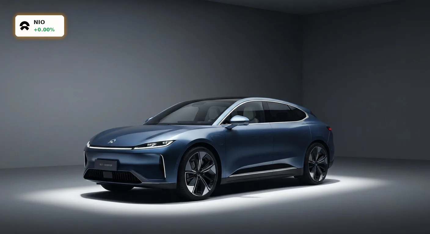 NIO BlackRock Filing: Aktie stürzt ab trotz starker Auslieferungen 7 Futuristischer NIO Elektro-SUV in einem minimalistischen Studio. Zeigt das Kernprodukt von NIO BlackRock Filing.