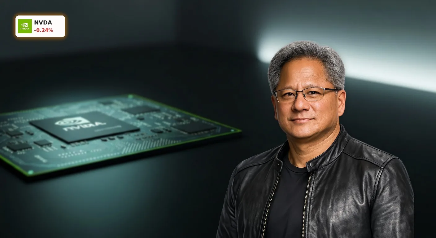 NVIDIA Finanzierung: 500 Mrd. Dollar Paket für KI-Infrastruktur – Blase oder Boom? 4 Detailaufnahme eines leuchtenden NVIDIA KI-Prozessorchips auf dunklem Hintergrund, symbolisiert NVIDIA Finanzierung für KI-Infrastruktur.