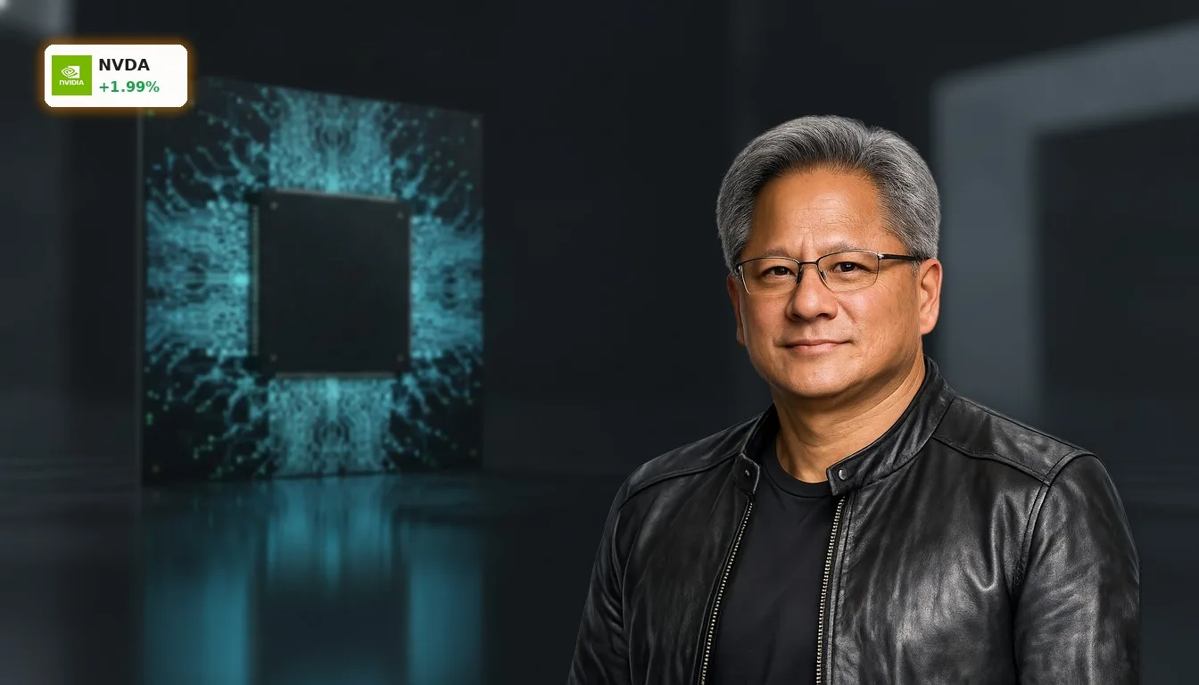 NVIDIA Quartalszahlen: KI-Boom auf dem Prüfstand und Aktie +2.0% 5 Nahaufnahme eines leuchtenden NVIDIA KI-Prozessorchips, der die Technologie hinter den NVIDIA Quartalszahlen symbolisiert.