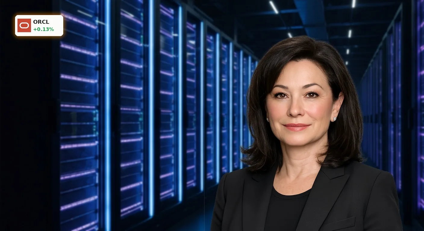 Oracle Sektorrotation: Software-Gigant zurück auf der Kaufliste 3 Moderne Server-Racks in einem dunklen Rechenzentrum, symbolisierend die Oracle Sektorrotation im Software-Bereich.