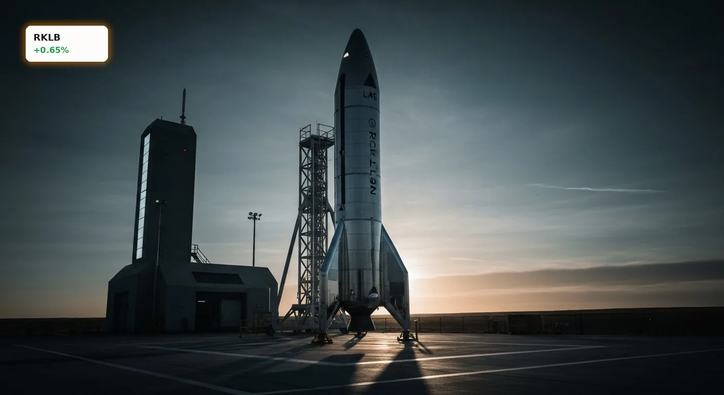 Rocket Lab Quartal: Neue Großaufträge befeuern Erwartungen vor Zahlen 4 Rocket Lab Neutron Rakete auf Startrampe, symbolisiert Wachstum nach starkem Rocket Lab Quartal.