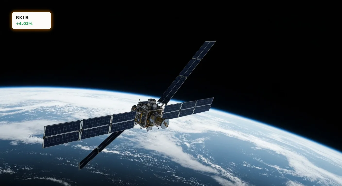 Rocket Lab Auftrag: +4% durch MDA Space und US Space Force Deals 5 Ein Rocket Lab Satellit in der Erdumlaufbahn, der einen wichtigen Rocket Lab Auftrag symbolisiert.