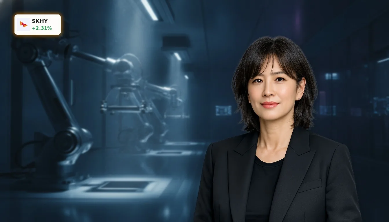 SK Hynix Investition: Aktienrückkauf und Fabrikpläne beflügeln Aktie um 2.3% 3 High-Tech Reinraum mit Robotern, die Siliziumwafer bearbeiten, symbolisiert die SK Hynix Investition in die Chipfertigung.