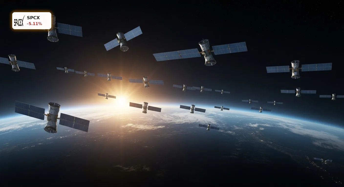 SpaceX Quartalszahlen: Rekordumsatz trotz KI-Investitionsdruck – Was die Zahlen bedeuten 4 SpaceX Starlink Satellitenkonstellation im Erdorbit, symbolisiert den Erfolg der SpaceX Quartalszahlen.