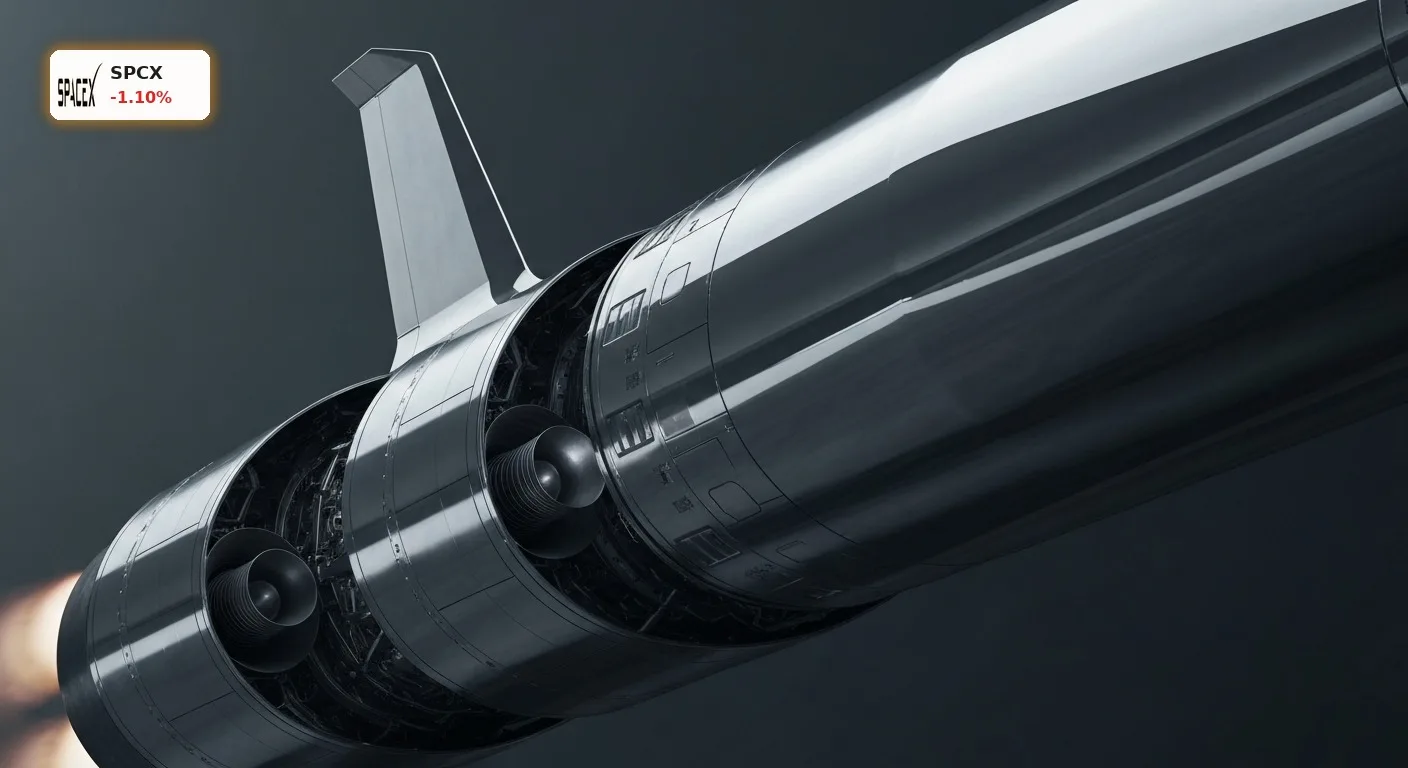 SpaceX Quartalszahlen: 92% Umsatz-Boom, doch hoher Verlust schockt 3 Nahaufnahme einer hochmodernen SpaceX Starship Rakete, die den technologischen Fortschritt und die SpaceX Quartalszahlen symbolisiert.