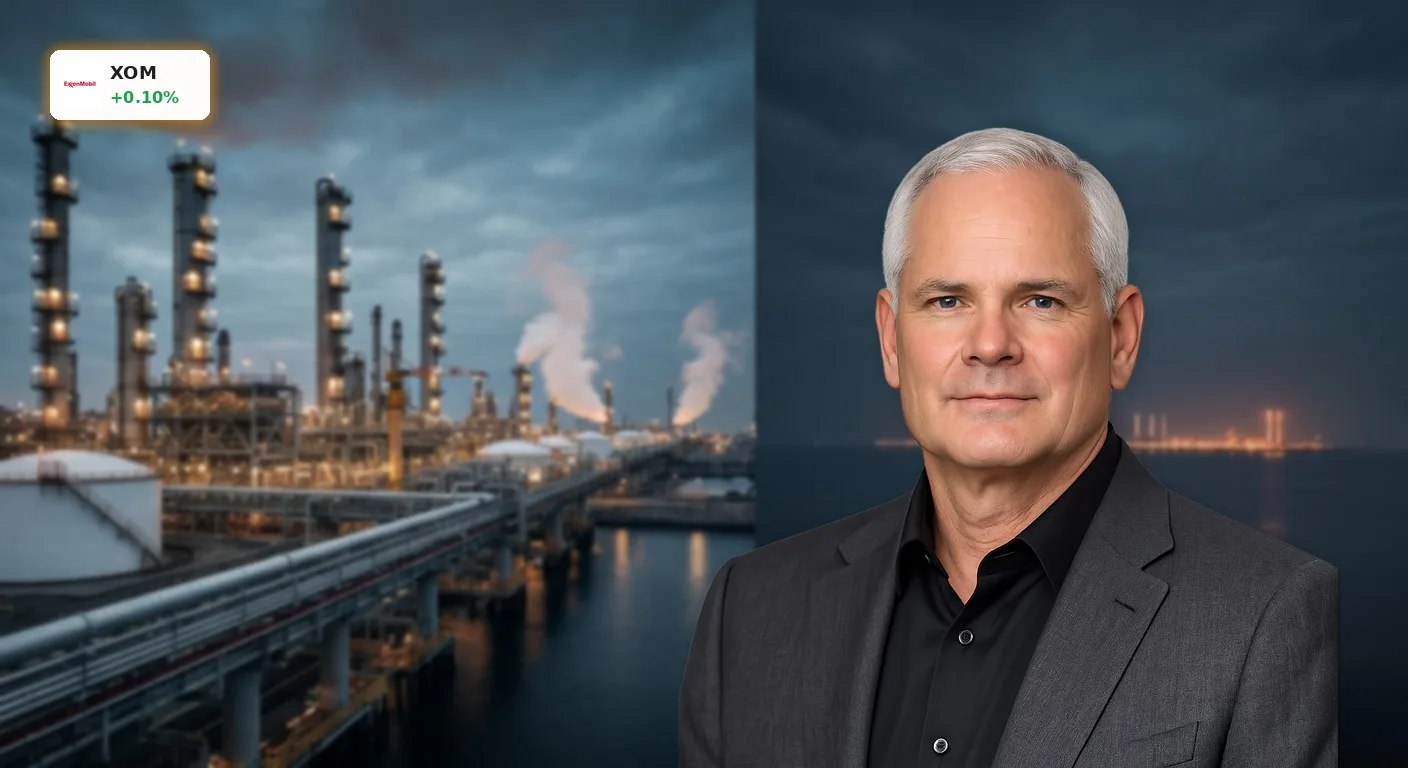 Ölraffinerie bei Sonnenuntergang, die die Produktion und Verarbeitung von Exxon Mobil Ölpreise symbolisiert.