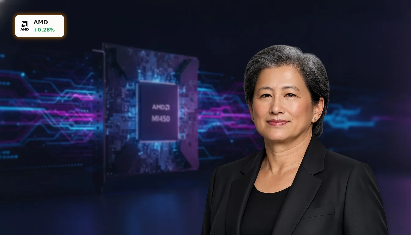 AMD Quartalszahlen: KI-Boom treibt Datacenter-Umsatz um 107% 4 Nahaufnahme eines hochmodernen AMD EPYC Server-Chips, der das Wachstum der AMD Quartalszahlen im Datacenter-Segment symbolisiert.