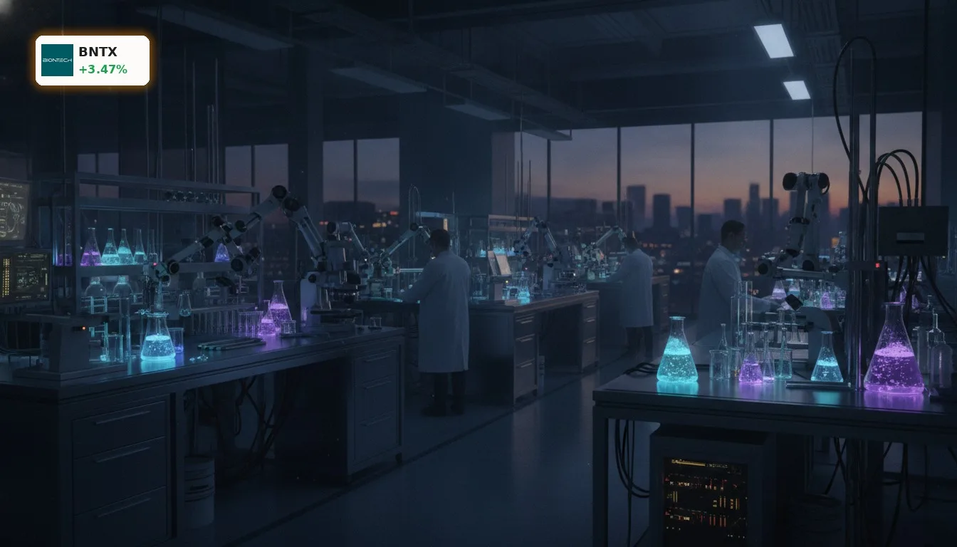 BioNTech Umbau: +3.5% Kurssprung durch Onkologie-Hoffnung 5 Modernes Forschungslabor mit High-Tech-Geräten, symbolisierend den BioNTech Umbau und die Onkologie-Pipeline.