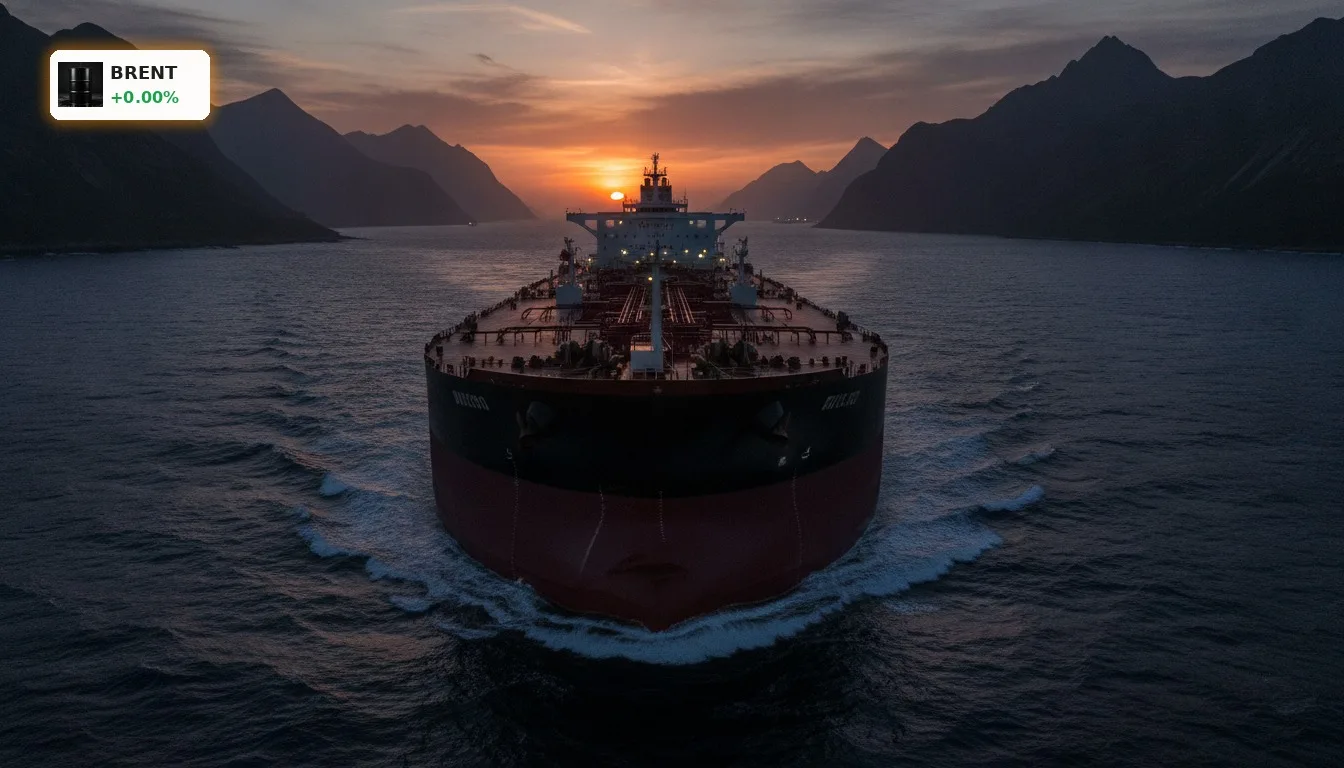 Brent Ölpreis über $90: Eskalation im Nahen Osten befeuert Inflation 4 Öltanker passiert strategische Meerenge, symbolisiert die globale Abhängigkeit vom Brent Ölpreis und Öltransport.