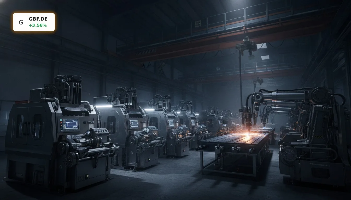 Moderne Industrieanlage mit komplexen Maschinen, symbolisiert die Bilfinger Stimmrechtsänderung und den Industriedienstleister.