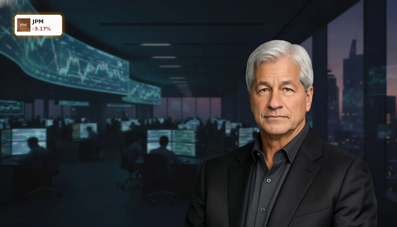 JPMorgan QIA Partnerschaft: 20 Mrd. Dollar Deal trotz -3,2% Kursrutsch 5 Moderner Handelssaal im Finanzdistrikt, der die globale JPMorgan QIA Partnerschaft symbolisiert.
