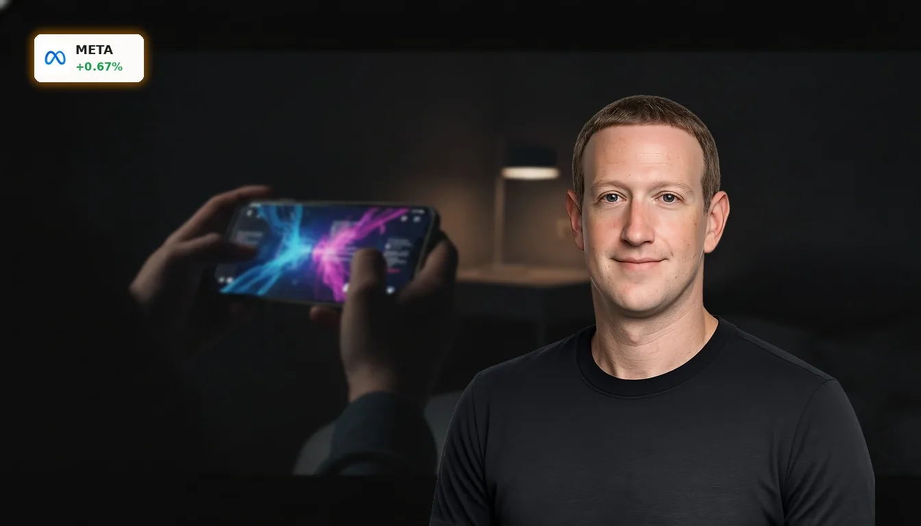 Jugendliche Hände halten ein Smartphone mit einer Social Media App, die den Meta Jugendschutz symbolisiert.