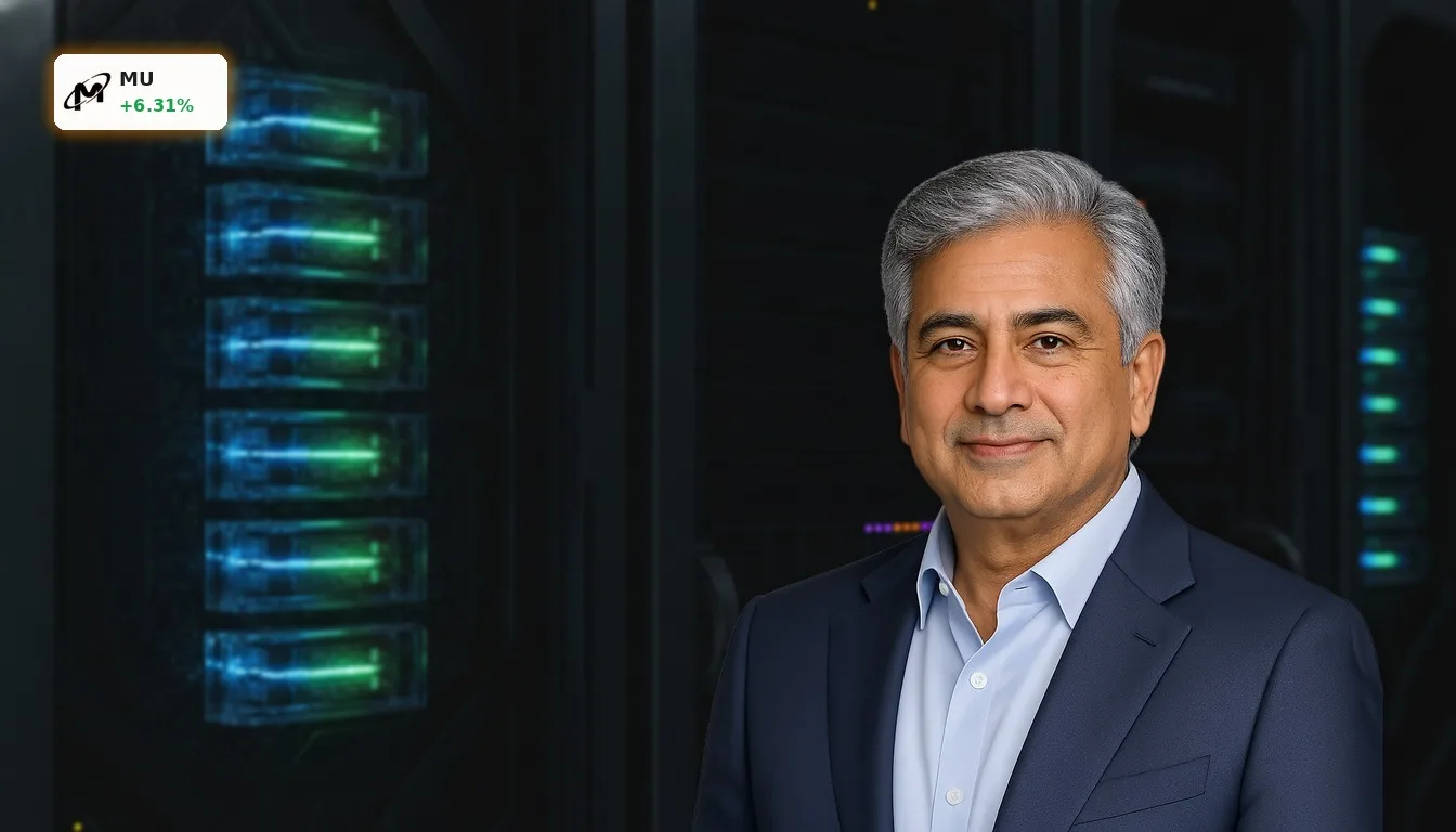 Micron Technologie KI-Nachfrage: Aktie steigt 6,3% im Rekord-Rausch 4 High-Bandwidth Memory (HBM) Chips in einem Serverrack, die die Micron Technologie KI-Nachfrage bedienen.