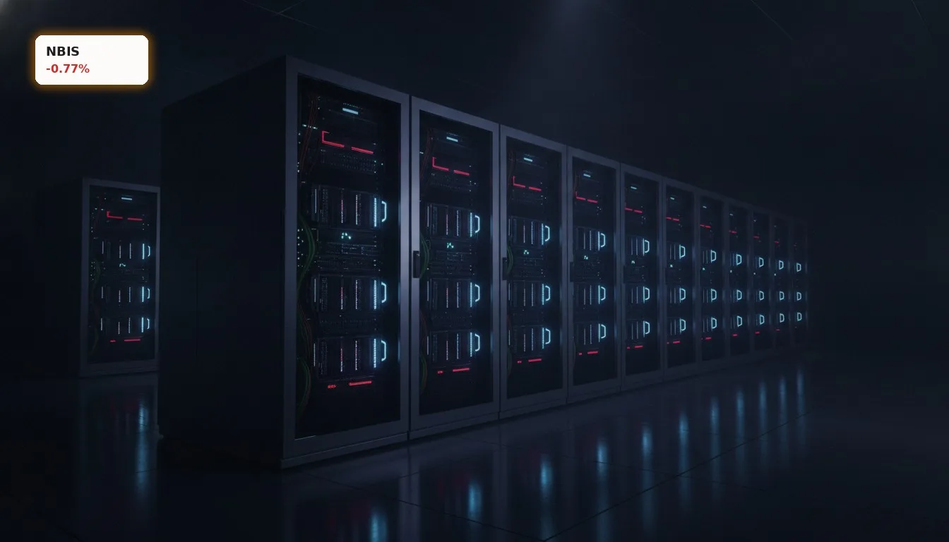 Nebius Preiserhöhung: Bis zu 20% Aufschlag bei GPU-Cloud-Diensten erwartet 5 Hochleistungs-GPU-Serverracks in einem modernen Rechenzentrum, symbolisierend die Nebius Preiserhöhung für Cloud-Dienste.