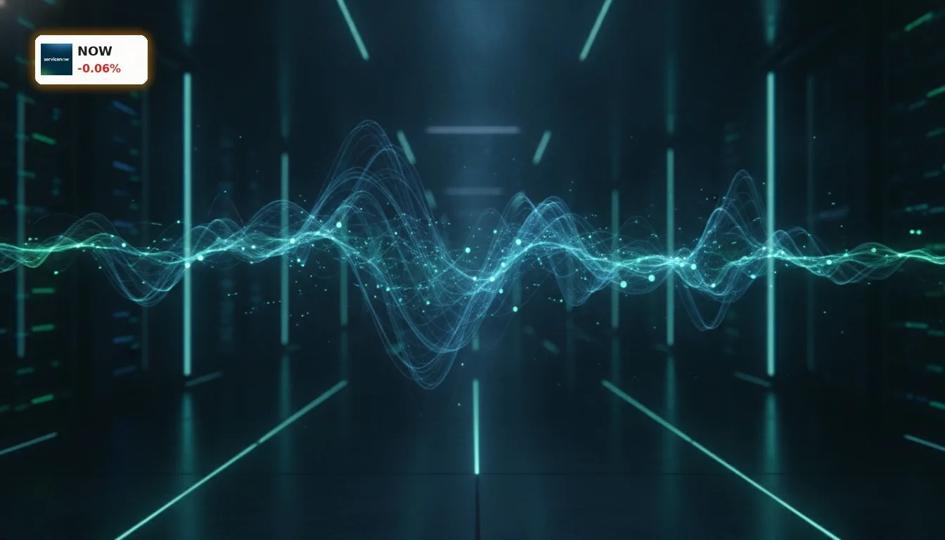 ServiceNow Quartalszahlen: KI-Boom treibt Umsatz um 24% in die Höhe 2 Holografisches Interface mit KI-Datenflüssen, symbolisiert Wachstum der ServiceNow Quartalszahlen und KI-Innovation.