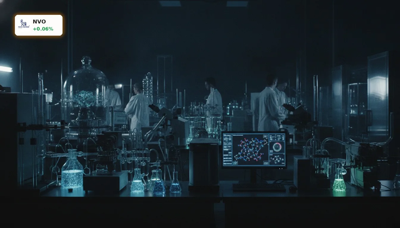 Novo Nordisk Strategie: Kultureller Reset im Schatten des Wettbewerbs 4 Modernes Pharmalabor, das die Novo Nordisk Strategie in Forschung und Entwicklung symbolisiert.