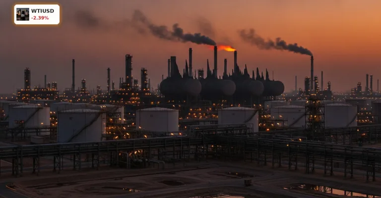 Ölpreise Naher Osten: Geopolitik treibt WTI Crude Oil um 2,39% in den Crash