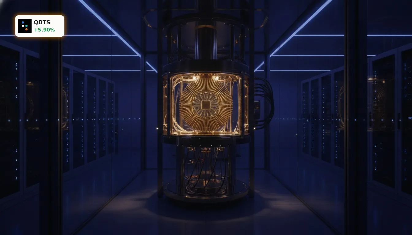 D-Wave Quantum Finanzierung: 100 Mio. $ CHIPS Act-Boom treibt Aktie um 5.9% 4 Nahaufnahme eines goldbeschichteten D-Wave Quantenprozessors, zentral für D-Wave Quantum Finanzierung und Entwicklung.