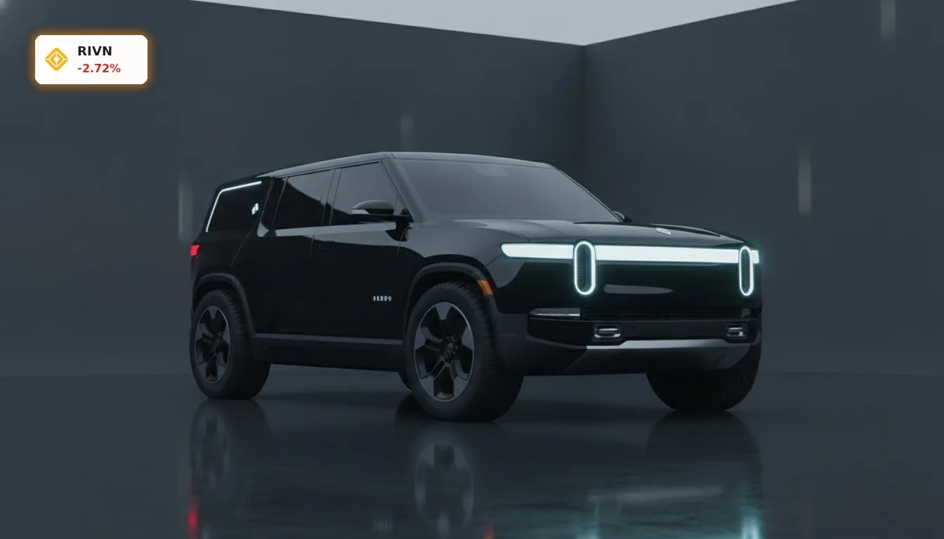 Rivian CFO-Wechsel: -2.7% Kursrutsch vor kritischem R2-Produktionsstart 4 Futuristischer Rivian R2 Elektro-SUV in einem Studio, symbolisiert den bevorstehenden Rivian CFO-Wechsel und Produktionsstart.