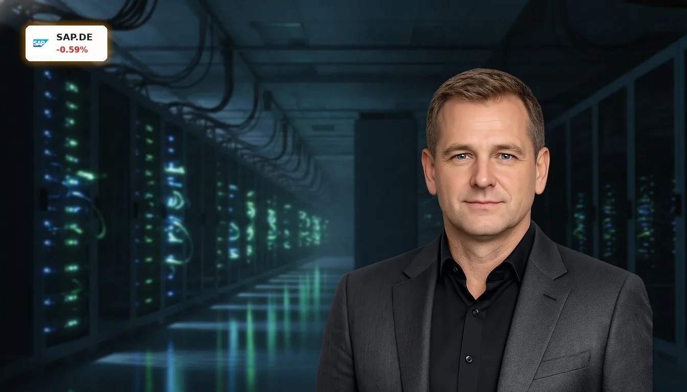 SAP Aktienrückkauf läuft, doch KI-Strategie steht unter Druck 5 Modernes Rechenzentrum mit Serverracks, symbolisiert die technologische Herausforderung beim SAP Aktienrückkauf.