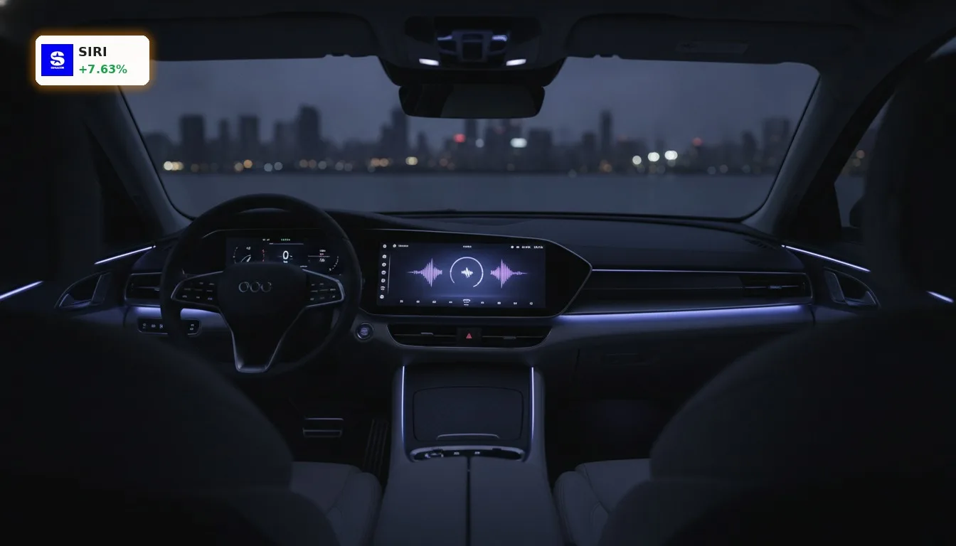 Modernes Auto-Interieur mit integriertem Display für Sirius XM Upgrade und Audio-Streaming-Dienste.