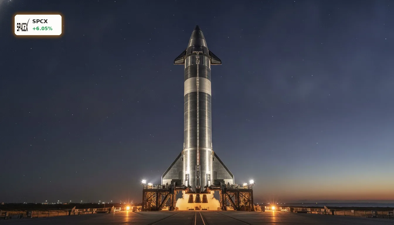 SpaceX Starship Rakete auf Startrampe, bereit für den 14. Testflug.