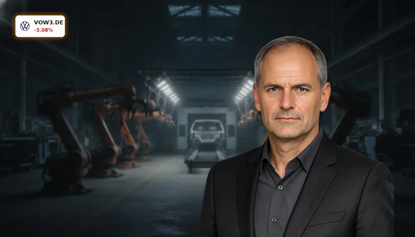 Leere, stillgelegte Produktionslinie in einem Volkswagen Werk, symbolisiert Volkswagen Werksschliessungen.