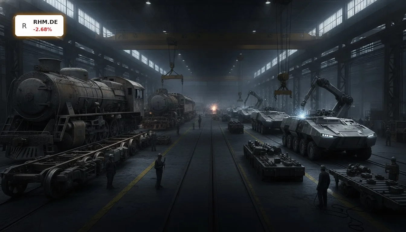 Rheinmetall Werkübernahme: Lokomotivenwerk und Satellitenauftrag stärken Konzern 4 Rheinmetall Werkuebernahme: Industrielle Halle wandelt sich von Lokomotiven- zu Radpanzerproduktion.